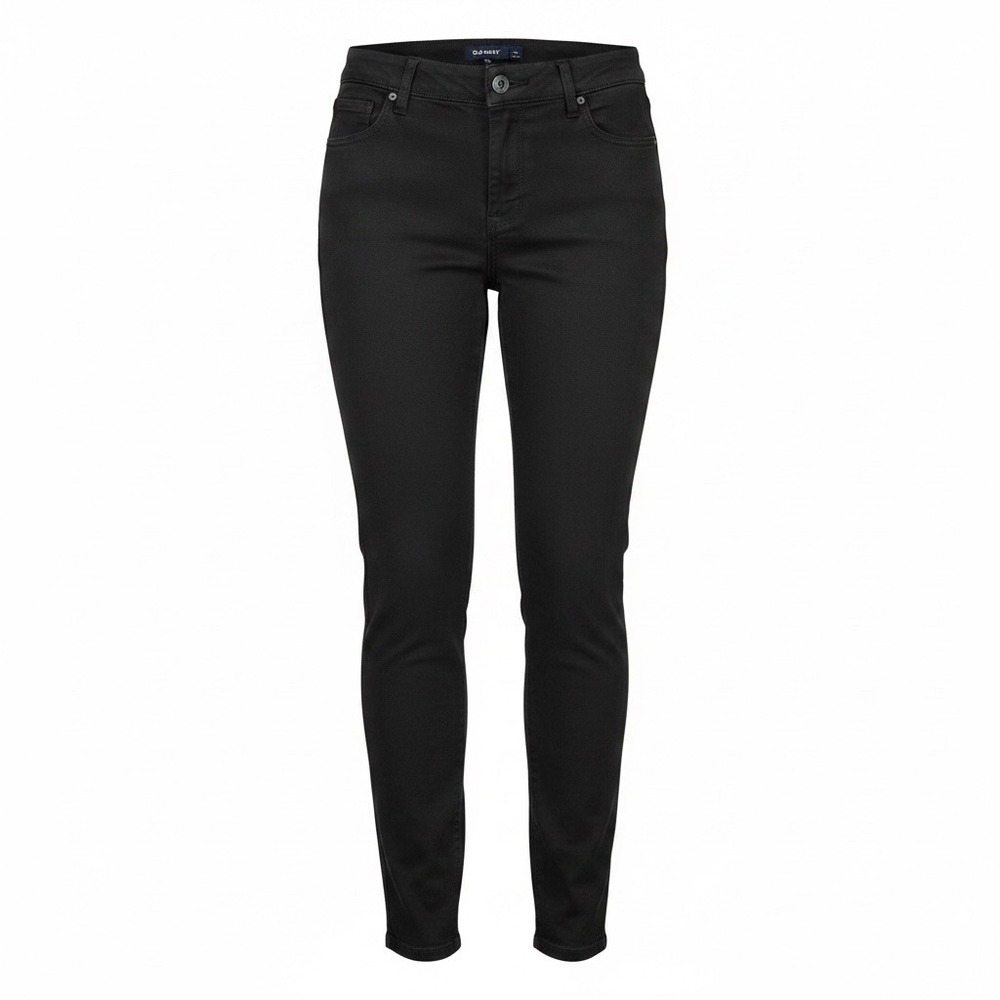 Old Navy Pixie Pants Women Size 2 Mid Rise Skinny Ankle Black Stretch Career